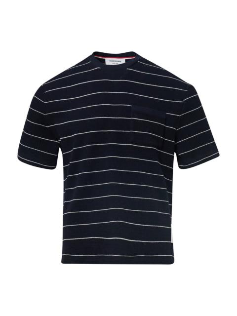 Thom Browne Short Sleeve Textured Tee