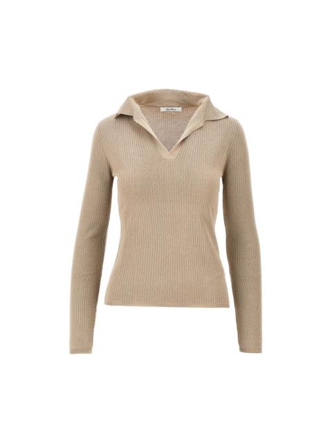 Max Mara Max Mara Cashmere Silk Polo Shirt Beige Women