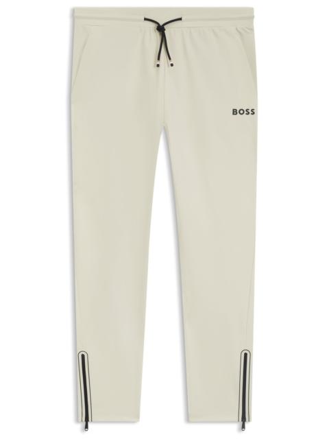BOSS ACTIVE STRETCH-GABARDINE TRACKSUIT BOTTOMS WITH THERMOREGULATING TECHNOLOGY