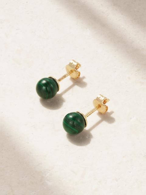 MATEO 14-karat Gold Malachite Earrings