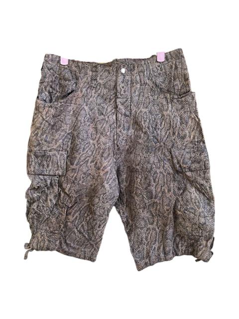 Snakeskin Minority Cargo Leather Pants