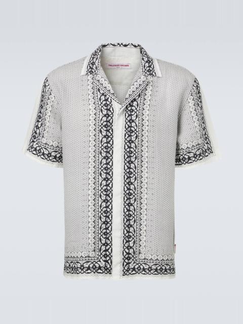 ORLEBAR BROWN Maitan printed linen bowling shirt