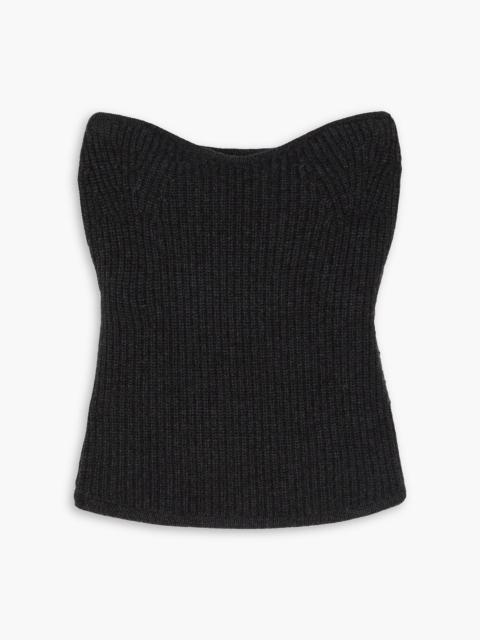 Isabel Marant Blaze strapless ribbed wool and cashmere-blend top