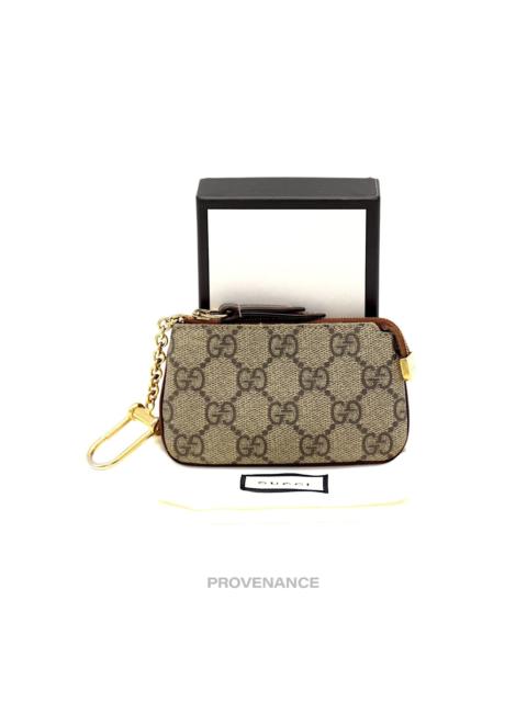 Gucci Key Pouch Cles - GG Supreme Brown