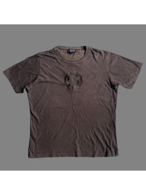 GUCCI Vintage SS97 GG Logo Embroidered T Shirt By Tom Ford