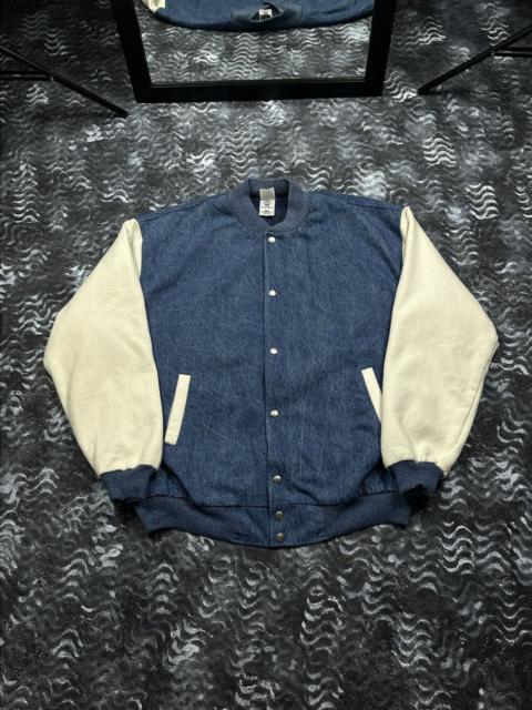 Other Designers Vintage 90 Fruit Of The Loom University Denim Bomber jacket