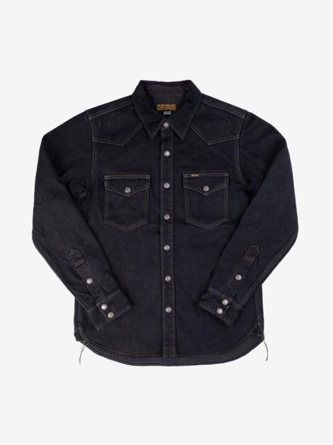 Iron Heart IHSH-293-OD 18oz Vintage Selvedge Denim CPO Shirt Indigo Overdyed Black