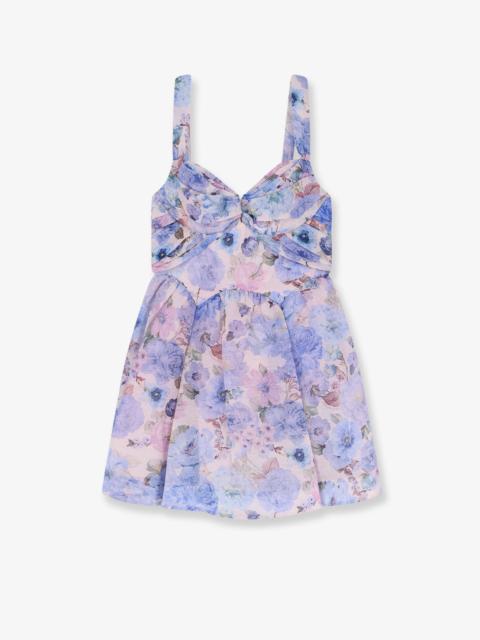 Zimmermann Zimmermann Rebellion Drape Linen And Silk Mini Dress