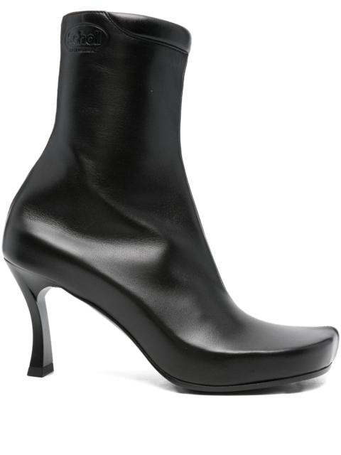 BALENCIAGA 75mm leather square-toe boots