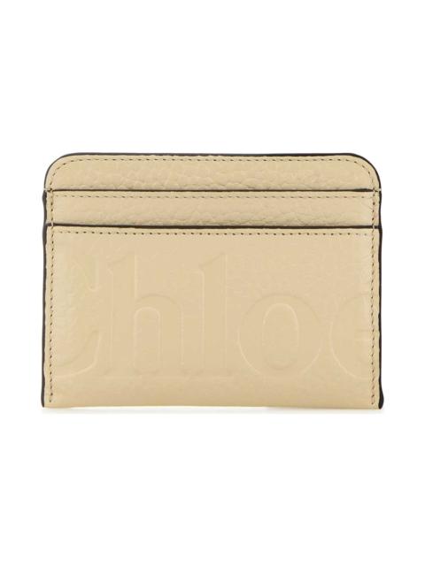 Cream Leather Card Holder