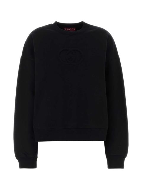 GUCCI Gucci Women Black Cotton Oversize Sweatshirt