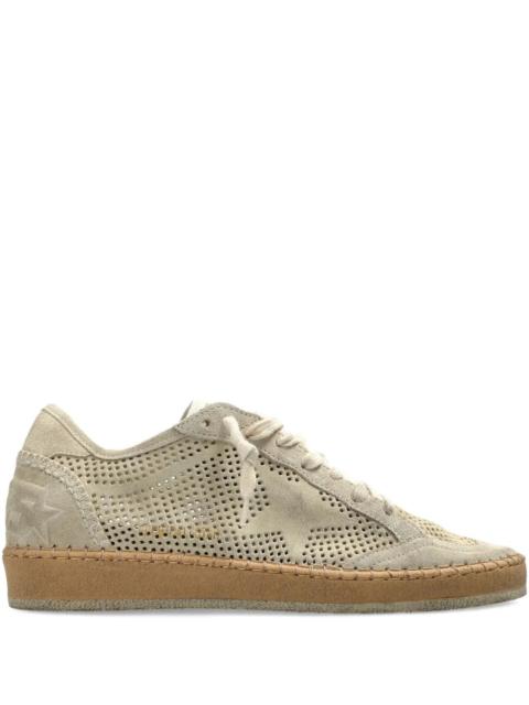 Golden Goose Ball Star Perforated Suede in Seed Pearl
