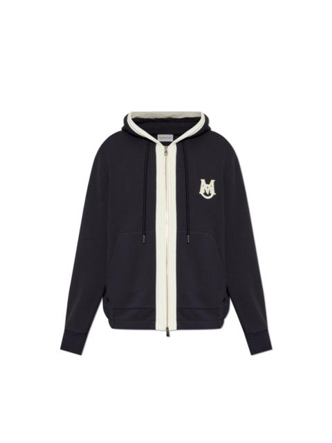 Moncler MONCLER Men's Navy Blue/White Zip Hoodie New (Men's size:S;)
