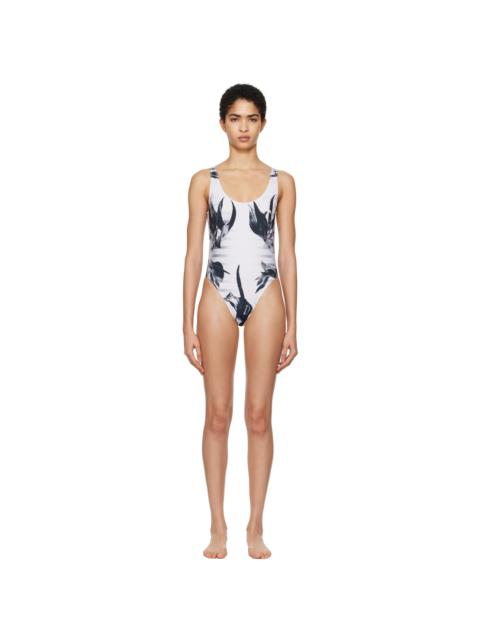 Jean Paul Gaultier Black & White 'The Flower Body Morphing Marinière' Swimsuit