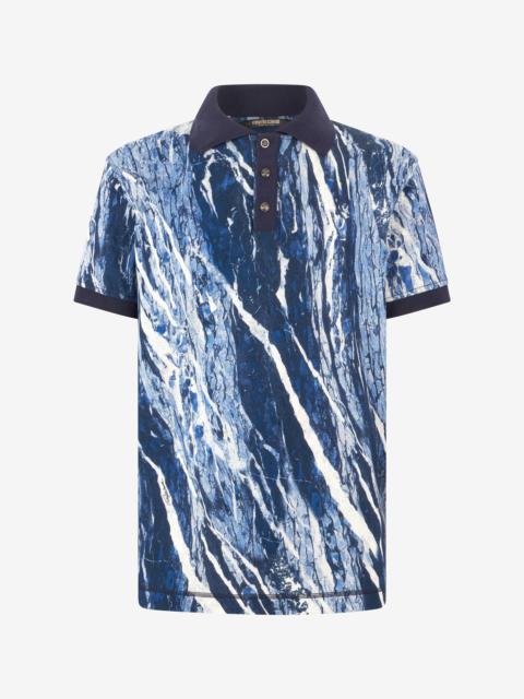Roberto Cavalli Polo Shirt With Rubane Print
