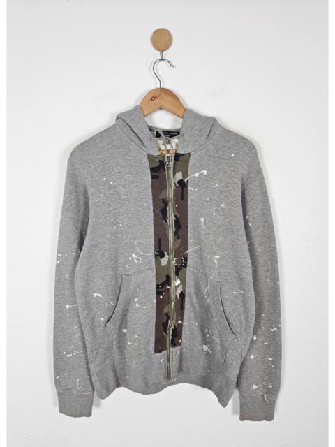 Comme des Garcons homme paint splatters Camo hoodie sweater