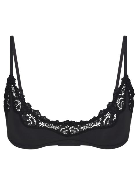 SKIMS Skims Lace-trim Stretch-jersey Scoop Bralette