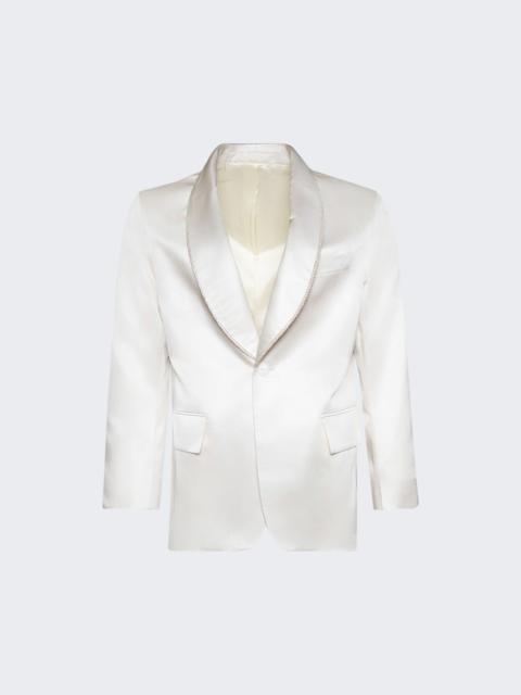 BODE Roping Shawl Collar Tuxedo Jacket Ecru