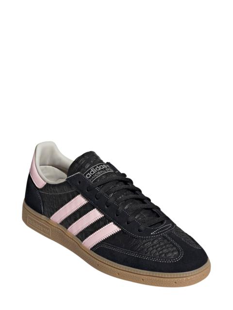 adidas adidas Gender Inclusive Handball Spezial Sneaker in Core Black/Dark Brown/Gum5 at Nordstrom