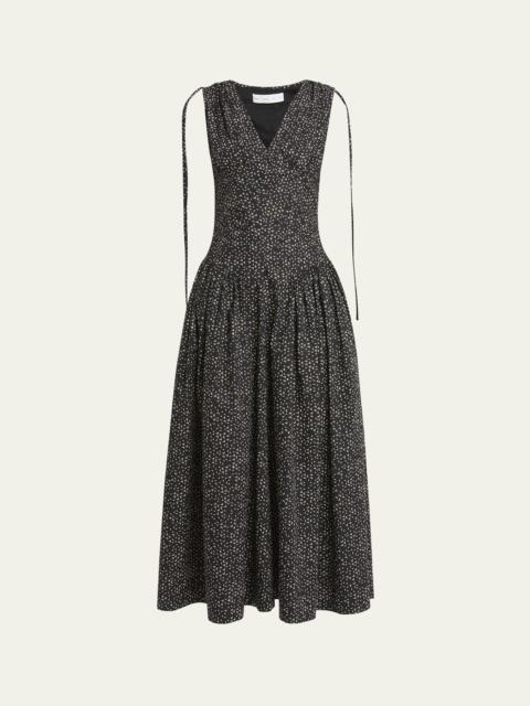 Clayton Printed Poplin Drop-Waist Dress