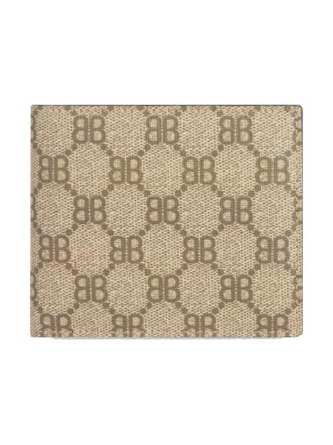 GUCCI Gucci x Balenciaga The Hacker Project Bi-Fold Wallet Beige