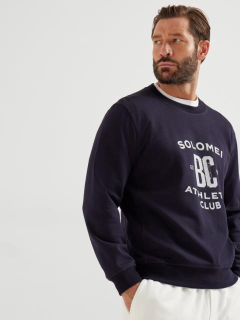 Brunello Cucinelli Techno cotton French terry sweatshirt with print