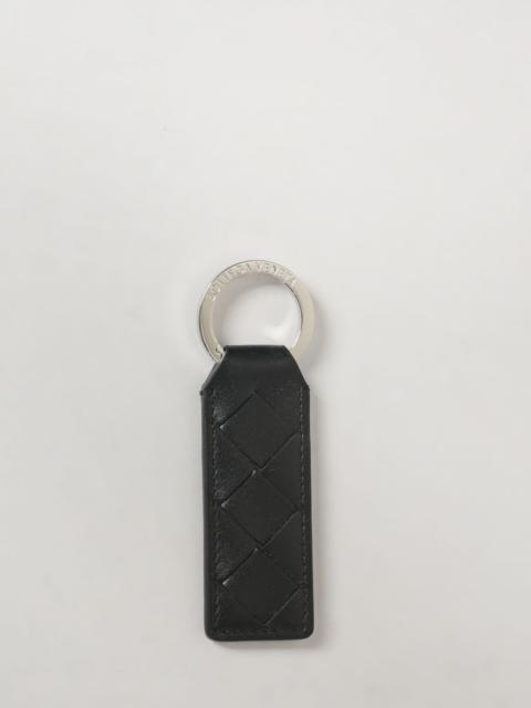 Bottega Veneta Bottega Veneta Men Woven Leather And Brass Keychain Bottega Veneta