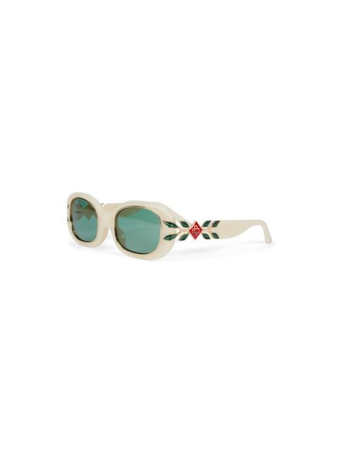 CASABLANCA Acetate & Metal Oval Sunglasses