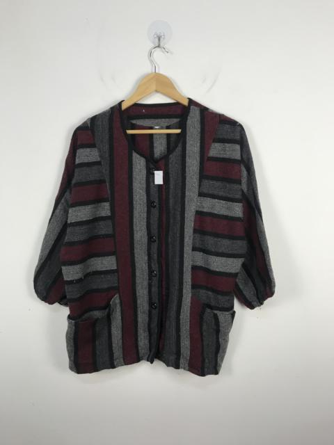 Other Designers Japanese Brand - Batwing Striped Blend Knit Cardigan #2898