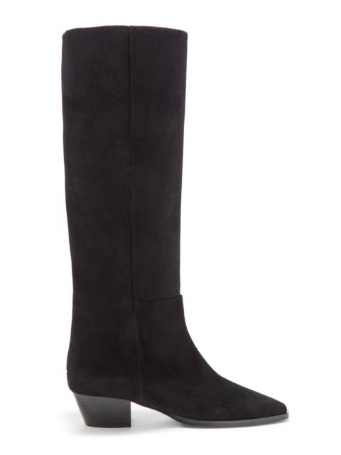 Aeyde Medea Suede Knee Boots black