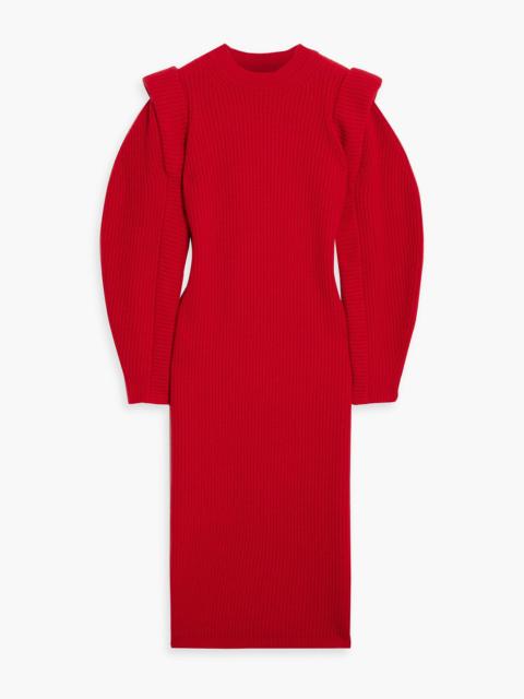 Isabel Marant Bea ribbed cashmere and wool-blend midi dress