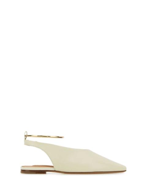 Jil Sander Jil Sander Women Ivory Leather Ballerinas