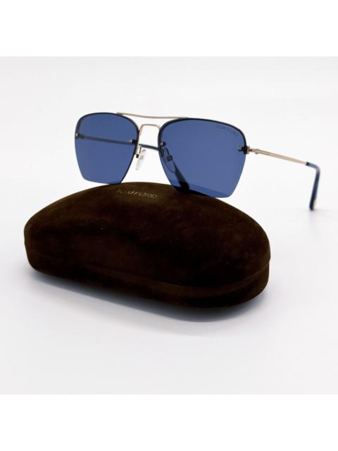 TOM FORD NEW TOM FORD SUNGLASSES WALKER TF504 28V GOLD/BLUE FT0504