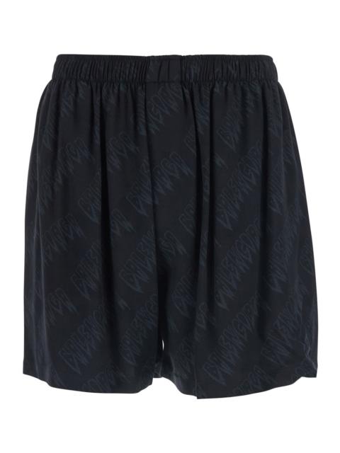 BALENCIAGA Balenciaga Men High-Waisted Shorts With Front Pockets In Black Viscose For Men
