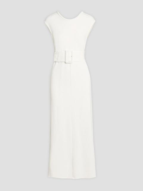 Another Tomorrow Belted crepe maxi dress