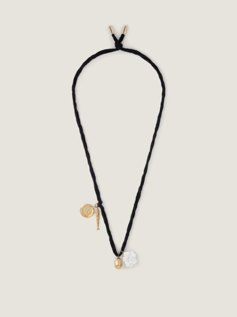 Givenchy LUCKY CHARMS NECKLACE IN SILK, METAL AND ENAMEL