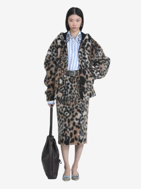 N°21 LEOPARD HOODED JACKET
