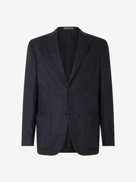 CORNELIANI Blue unlined cashmere and silk jacket