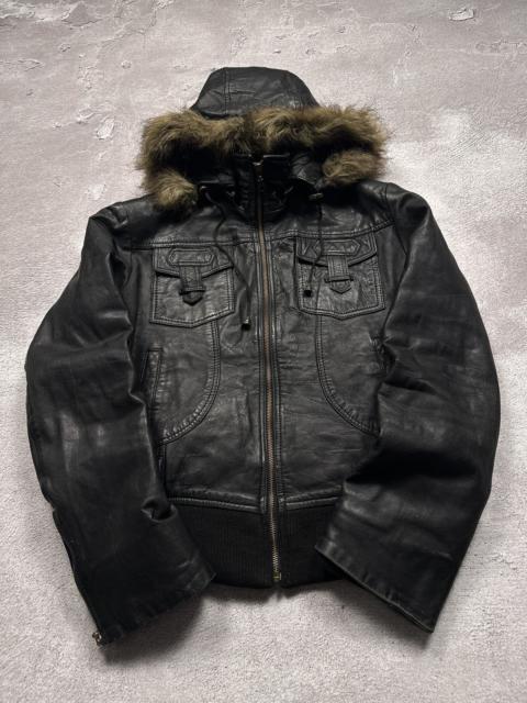 Other Designers Japanese Brand - Y2K LGB IfSixWasNine 14th Addiction Style Fur Leather Jacket