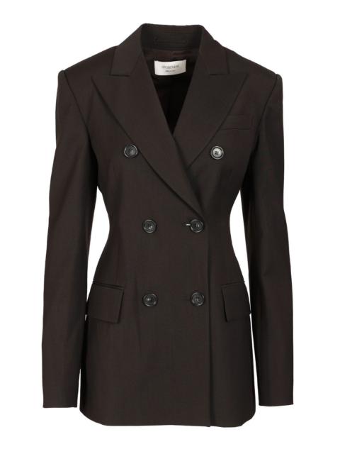 Sportmax Double-Breasted Tailored Blazer Jackets Brown