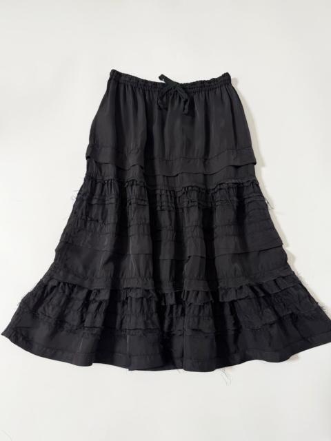 Comme Des Garçons Comme Des Garcons Copper Silk Lace Tiered Skirt
