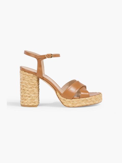 Stuart Weitzman Dayna leather platform sandals
