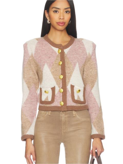 L'AGENCE Siobhan Fuzzy Argyle Cardi