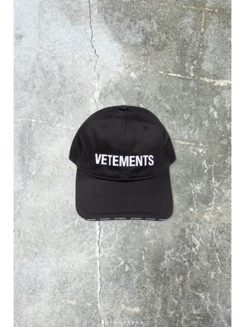 VETEMENTS Black Iconic Logo Cap