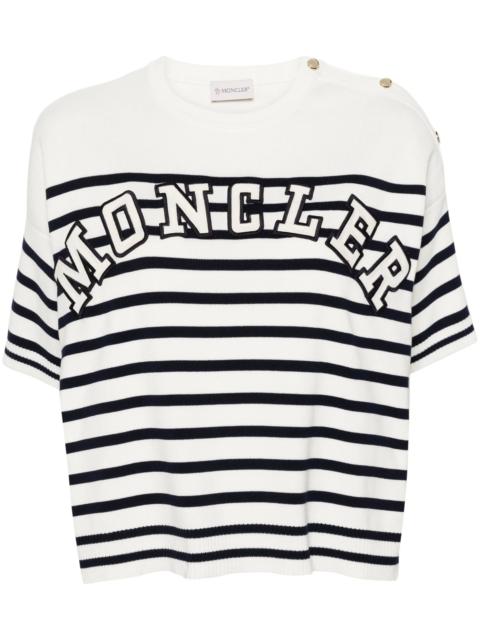 Moncler striped cotton cardigan