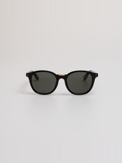 LINDA FARROW POWELL D-FRAME SUNGLASSES IN BLACK