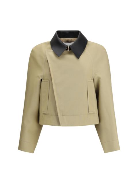 Givenchy Givenchy Cropped Cotton and Wool Caban Beige