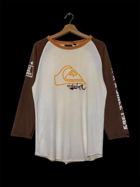 Other Designers Surf Style - Vintage Quiksilver 3Q Brown Long Sleeve Tee