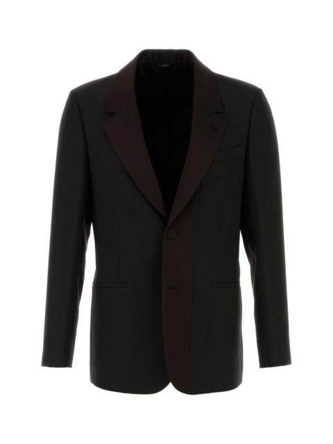 FENDI Fendi Men Dark Brown Gabardine Blazer