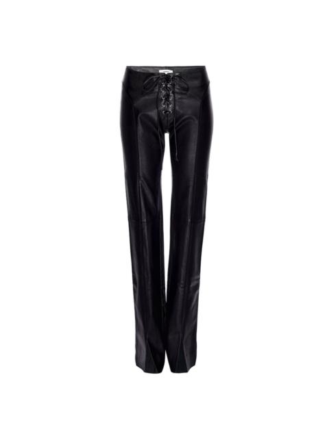 miaou ELEMENT LACE UP PANT - BLACK VEGAN LEATHER